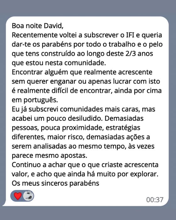 Mensagem de um membro