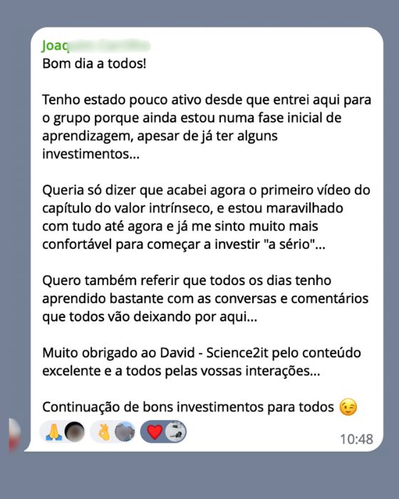 Mensagem de um membro